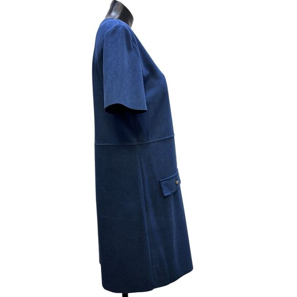 Zara Short Sleeve Shift Dress Blue Size M - Picture 3 of 5